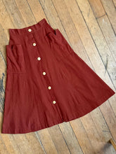 Load image into Gallery viewer, vintage 1930s brown skirt {xxs}