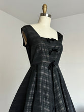 Load image into Gallery viewer, vintage 1950s black &amp; gold party dress {m}