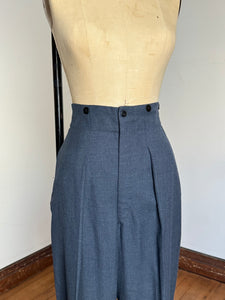 RARE vintage 1950s extra high waisted wool casual Hollywood trousers 34"/35"W