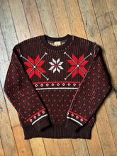 Load image into Gallery viewer, vintage 1940s snowflake ski sweater