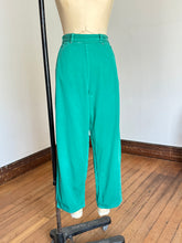 Load image into Gallery viewer, vintage 1950s green side zip denim jeans {xs/s}