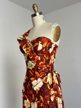 Load image into Gallery viewer, vintage 1950s Alfred Shaheen sarong dress &amp; men’s shirt set