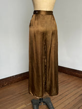 Load image into Gallery viewer, vintage 1930s brown satin pants {m}