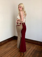 Load image into Gallery viewer, vintage 1960s 70s color block flared pants