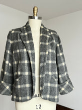 Load image into Gallery viewer, vintage 1950s grey cropped swing coat {up to XL}