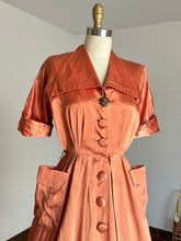 Load image into Gallery viewer, vintage 1950s liquid satin dress {xs}