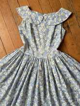 Load image into Gallery viewer, vintage 1950s sheer floral dress {s}