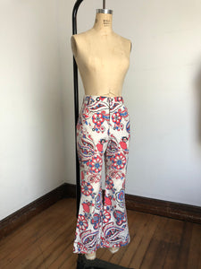 vintage 1960s floral pants 26"W
