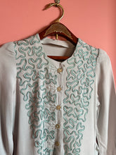Load image into Gallery viewer, vintage 1930s 40s trapunto rayon dress {xs}