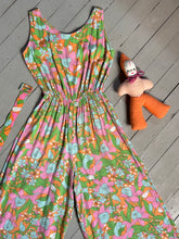 Load image into Gallery viewer, vintage 1960s floral jumpsuit {xs-L}