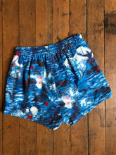 Load image into Gallery viewer, vintage 1950s novelty print swim trunks shorts