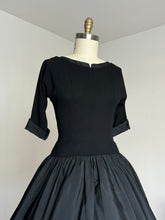 Load image into Gallery viewer, vintage 1950s black party dress {m}