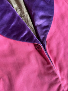 vintage 1950s PINK tuxedo jacket