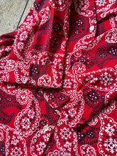 Load image into Gallery viewer, vintage 1950s bandana print blouse {L}