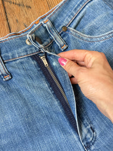vintage 1960s 70s altered Wrangler denim jeans