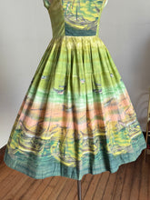 Load image into Gallery viewer, vintage 1950s novelty sailboat sun dress {xs}