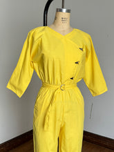 Load image into Gallery viewer, NOS vintage 1980s yellow jumpsuit {xs-m}