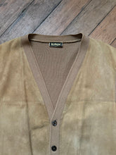 Load image into Gallery viewer, vintage 1960s suede cardigan sweater