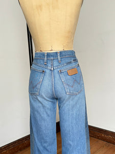 vintage 1960s 70s altered Wrangler denim jeans