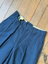 Load image into Gallery viewer, vintage 1950s wool trousers with watch pocket and subtle fleck 30&quot;W