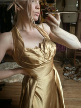 Load image into Gallery viewer, vintage 1950s gold gown {m}