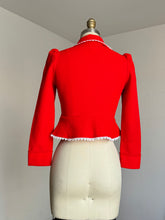 Load image into Gallery viewer, vintage 1970s cropped red jacket {xs}
