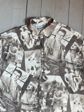 Load image into Gallery viewer, vintage 1990s Old Hollywood stars novelty rayon shirt