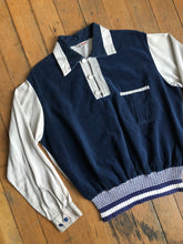 Load image into Gallery viewer, vintage 1940s two tone corduroy gaucho pullover shirt