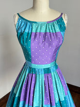 Load image into Gallery viewer, vintage 1950s polka dot sun dress {xxs}