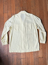 Load image into Gallery viewer, vintage 1950s yellow wool long sleeve button up shirt