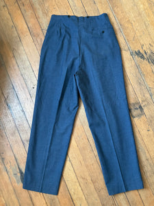 RARE vintage 1950s extra high waisted wool casual Hollywood trousers 34"/35"W