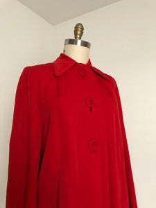 vintage 1940s red coat {L}