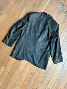 vintage 1950s shimmery satin brocade tuxedo jacket