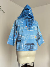 Load image into Gallery viewer, vintage 1960s nautical sail boat jacket with hood {XL}
