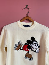 Load image into Gallery viewer, vintage 1980s roller blade Mickey Mouse knit sweater