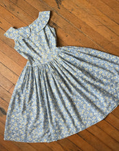 Load image into Gallery viewer, vintage 1950s sheer floral dress {s}