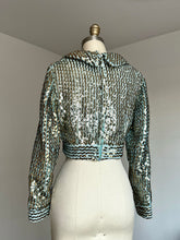 Load image into Gallery viewer, vintage 1960s sequin crop top {s}