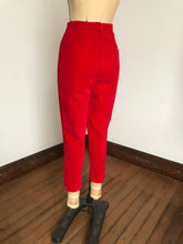 Load image into Gallery viewer, vintage 1950s red velvet pants {s}