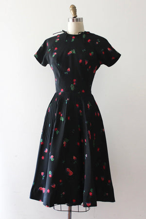 vintage 1950s Mollie Parnis novelty dress