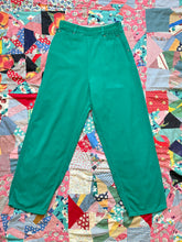 Load image into Gallery viewer, vintage 1950s green side zip denim jeans {xs/s}