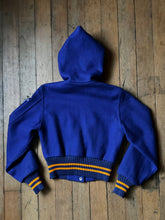 Load image into Gallery viewer, vintage 1960s hooded varsity jacket