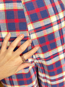 vintage 1950s plaid capri pants {s}