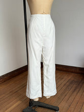 Load image into Gallery viewer, vintage 1960s white high waisted pants {31”W}