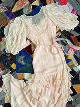 Load image into Gallery viewer, vintage 1930s pale pink silk evening gown {xs}
