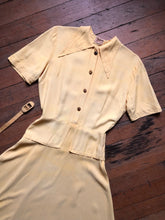 Load image into Gallery viewer, vintage 1940s yellow dress {s}