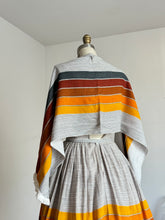 Load image into Gallery viewer, vintage 1960s linen sun dress set with shawl {xxs}