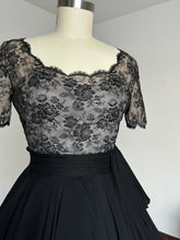 Load image into Gallery viewer, vintage 1950s lace top party dress {m}