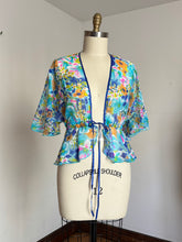 Load image into Gallery viewer, vintage 1970s flutter sleeve jacket top {xs-L}