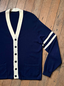 vintage 1950s navy letterman sweater