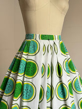 Load image into Gallery viewer, vintage 1950s watermelon skirt {xs}